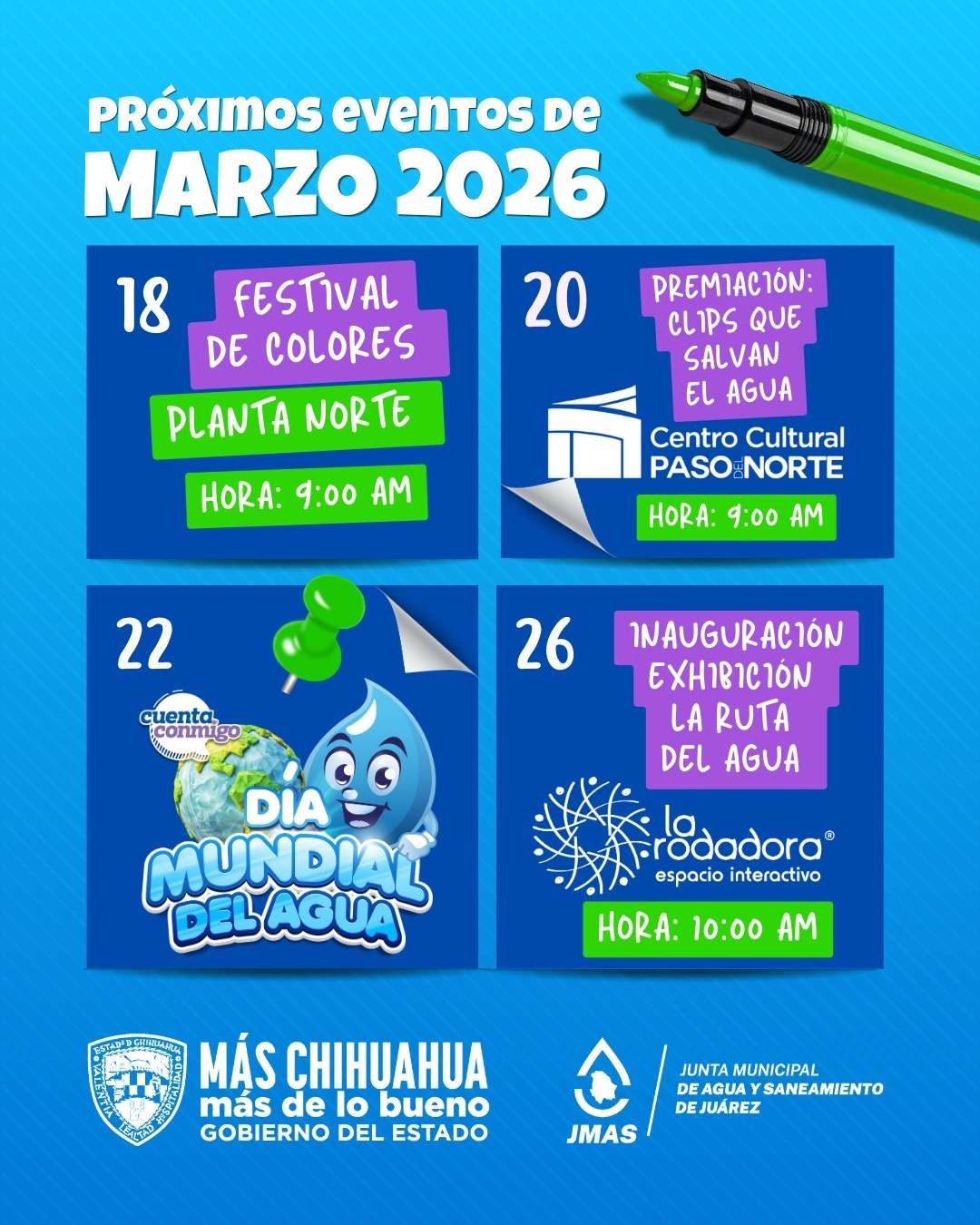 Celebran el Día Mundial del Agua con festivales y concursos