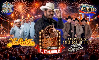 El Komander, Los Rehenes y Los Plebes del Rancho presentes en feria de Meoqui
