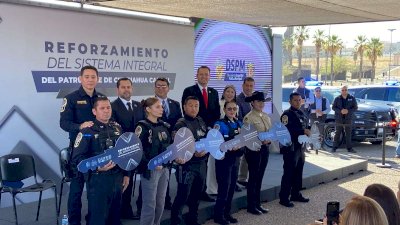 Entrega Marco Bonilla 46 patrullas nuevas para reforzar la seguridad