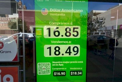 Cotiza dolar a $18.49 en ventanillas de Banco Azteca 