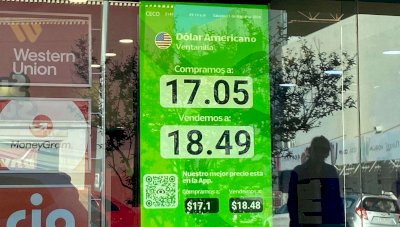 Sigue el dólar a $18.49 en ventanillas de Banco Azteca 