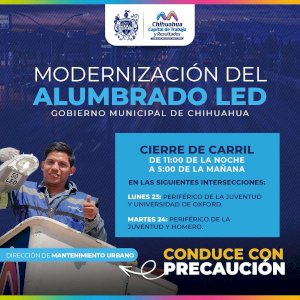 Instalan LED en el Periférico de la Juventud; maneje con cuidado