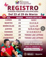 Abre registro para pensión de personas con discapacidad 