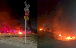 Extinguen fuego en zona ferroviaria de la Lombardo