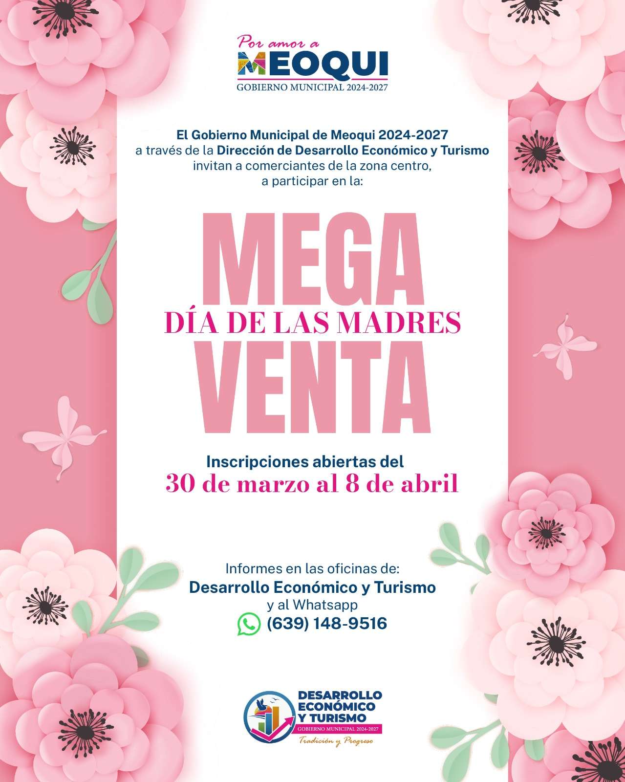 Abren convocatoria para la Gran Venta del Día de las Madres en Meoqui

