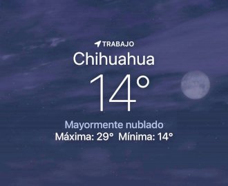 Se esperan nubes con temperatura de 29 grados centígrados 
