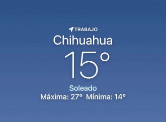 Se espera día soleado con máxima de 27 grados centígrados 