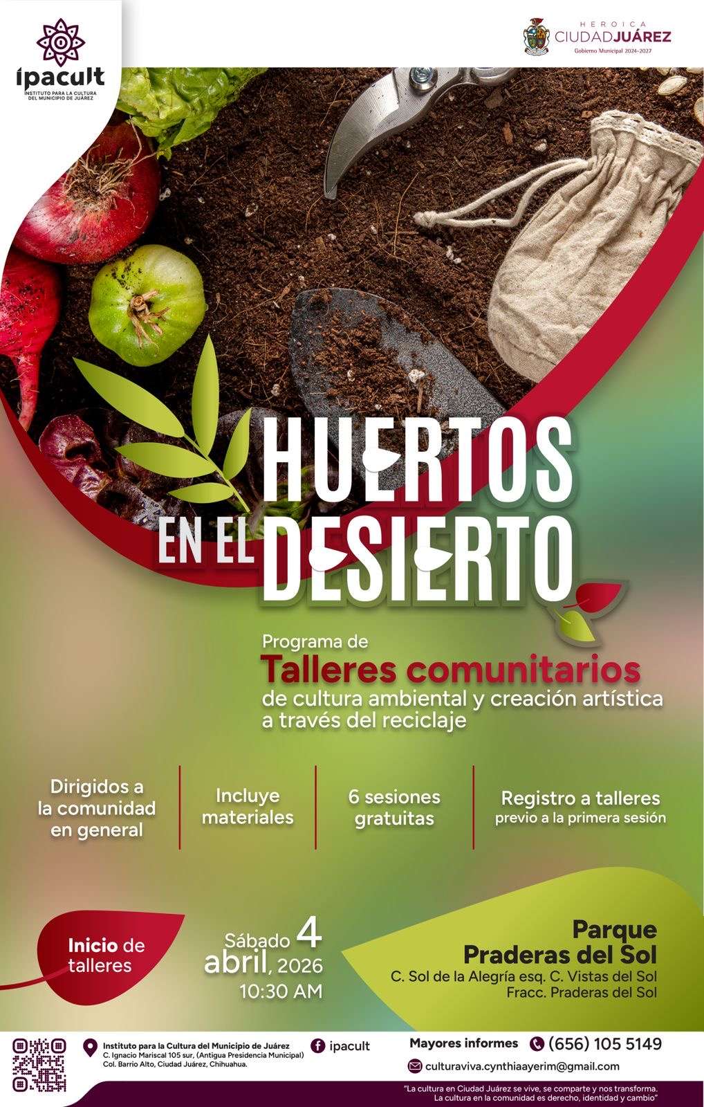 Inicia hoy programa Huertos en el Desierto en Praderas del Sol