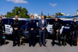 Presenta Marco Bonilla K-9 especializados para combatir el crimen