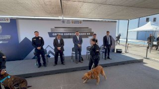Refuerza Policía Municipal la seguridad con 10 perros K9