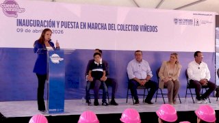 Destaca Xóchitl Contreras inauguración del Colector Viñedos en Juárez 