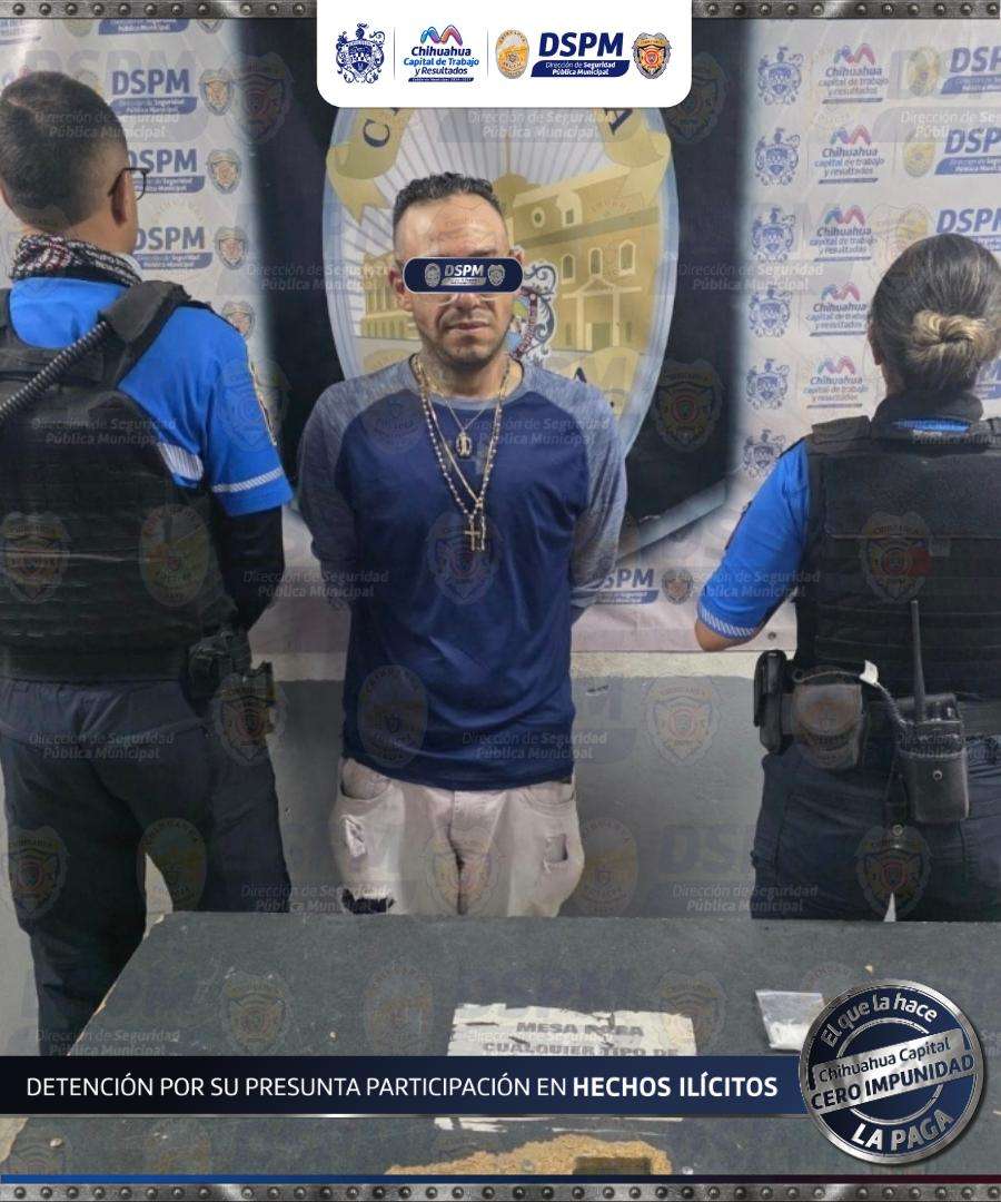 Traía el cristal en los bolsillos; lo capturan en el Centro