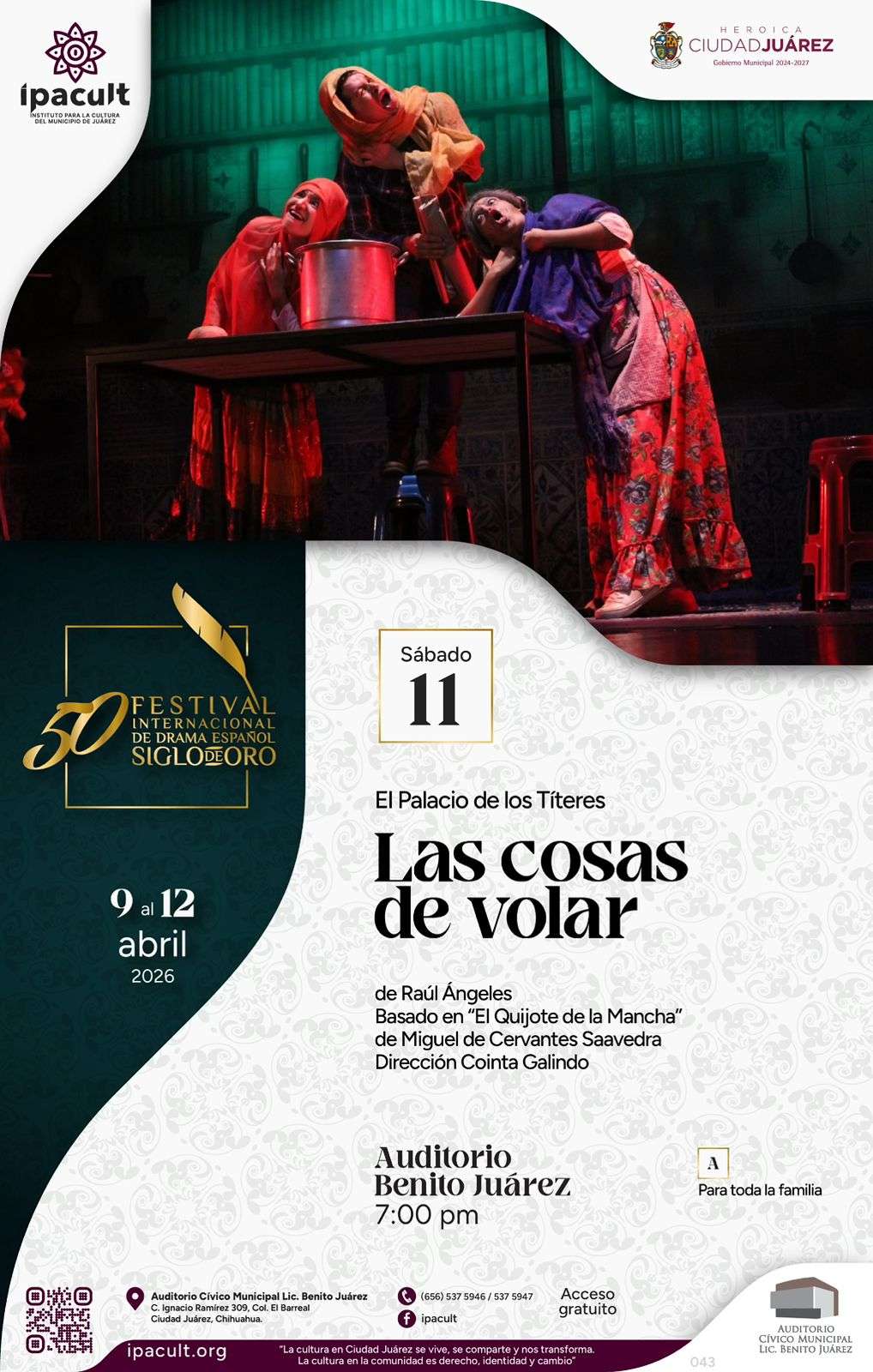 Invitan a función de títeres: Las cosas a Volar hoy en el auditorio Benito Juárez