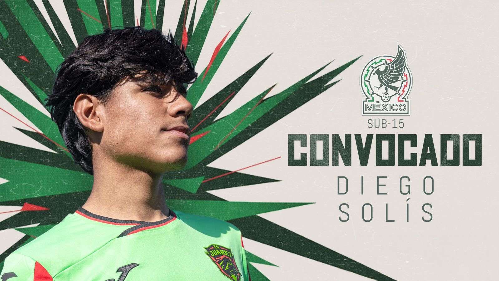 Recibe Diego Solís su primera convocatoria con Selección Mexicana Sub-15