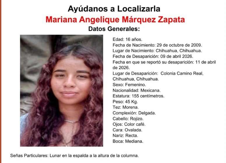 Buscan a menor de 16 años desaparecida en Camino Real