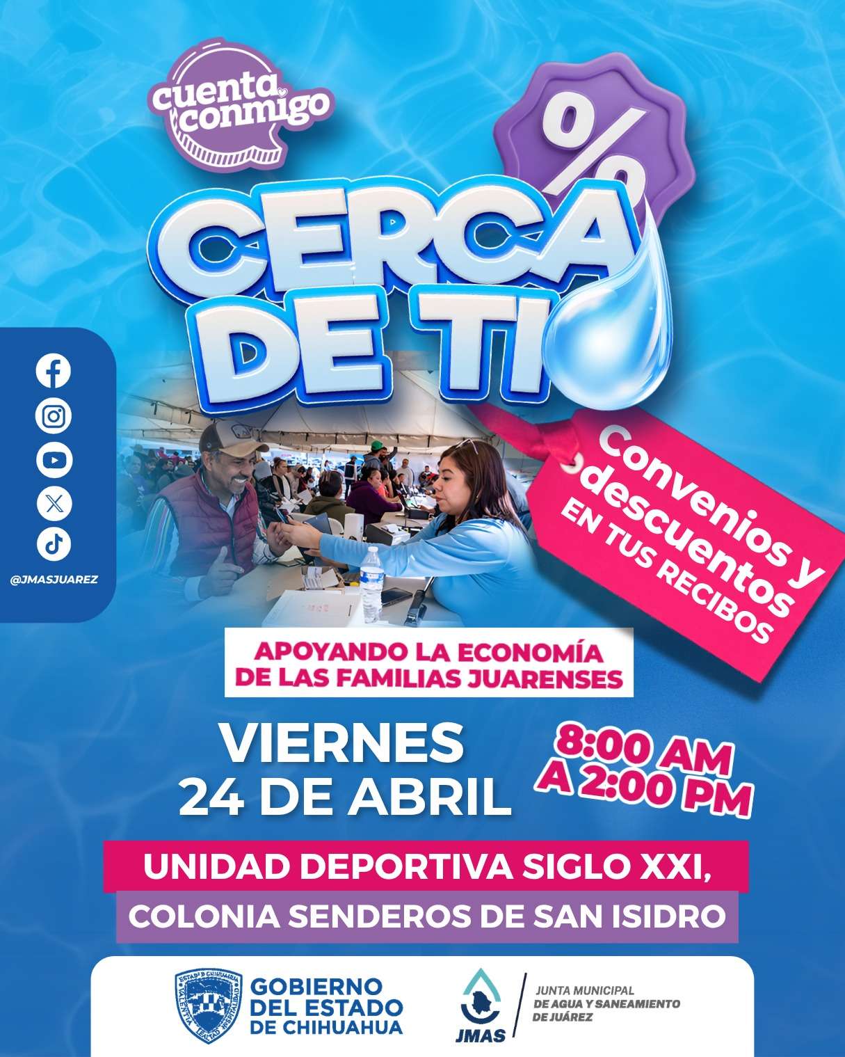 Invita JMAS a feria de servicios con descuentos