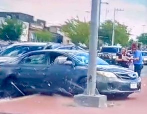 Genera caos vial choque múltiple en el Perijuv 