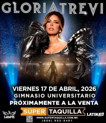 Llega Gloria Trevi a Juárez; esperan concierto miles de fans