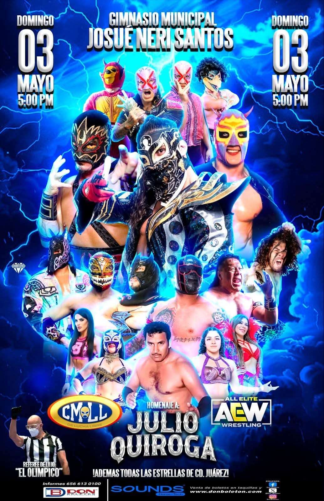 Organizan función de Lucha Libre en honor a Julio Quiroga