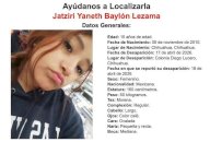 Emite ficha de búsqueda para localizar a menor de 15 años