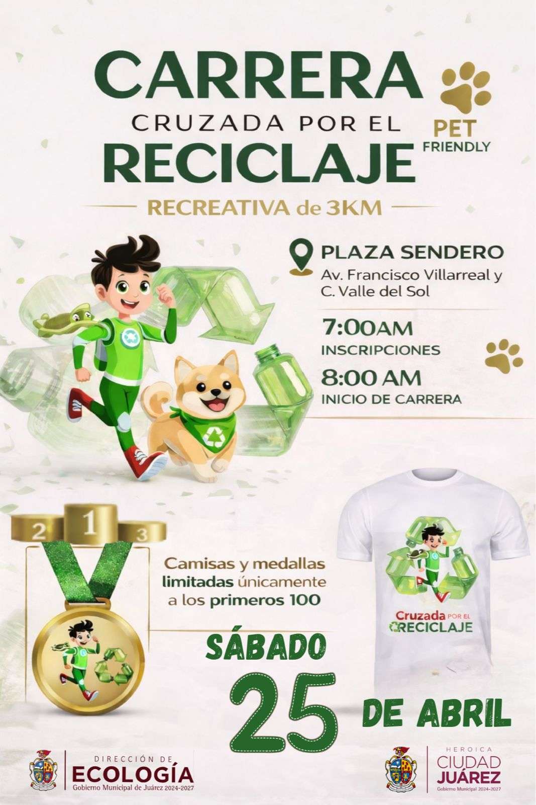 Realizarán Cruzada y Carrera por el reciclaje este viernes y sábado 