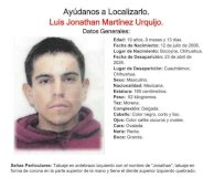 Buscan a Luis Martínez de 19 años; desapareció en Cuauhtémoc