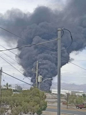 Reportan fuerte incendio al sur de la ciudad