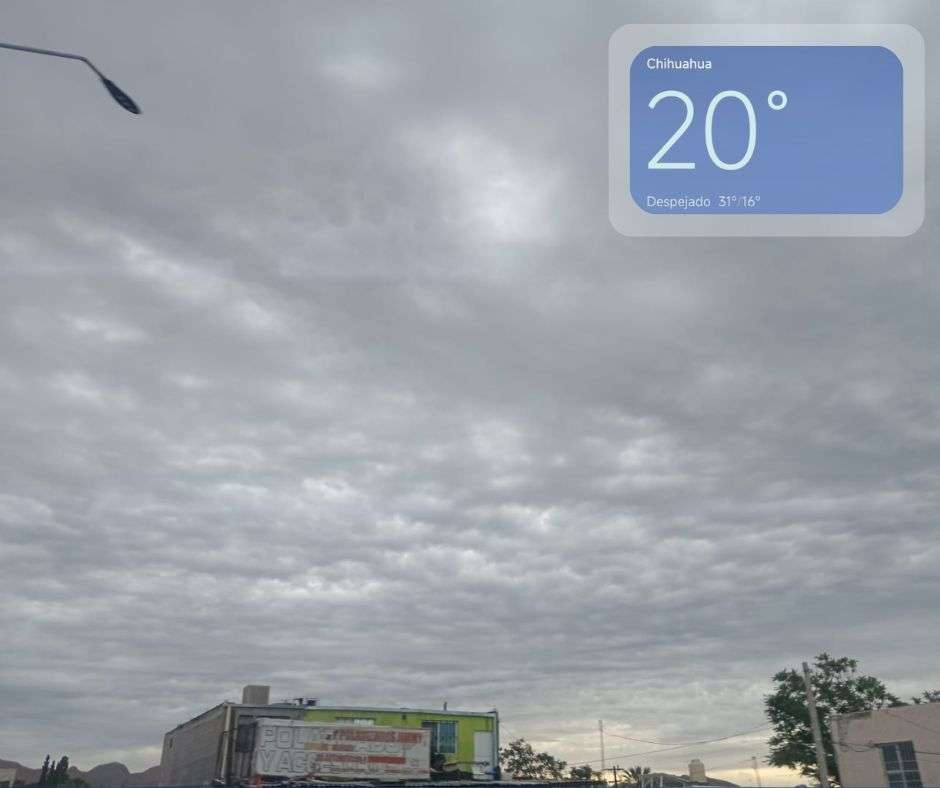 Inicia domingo con cielo nublado y clima fresco