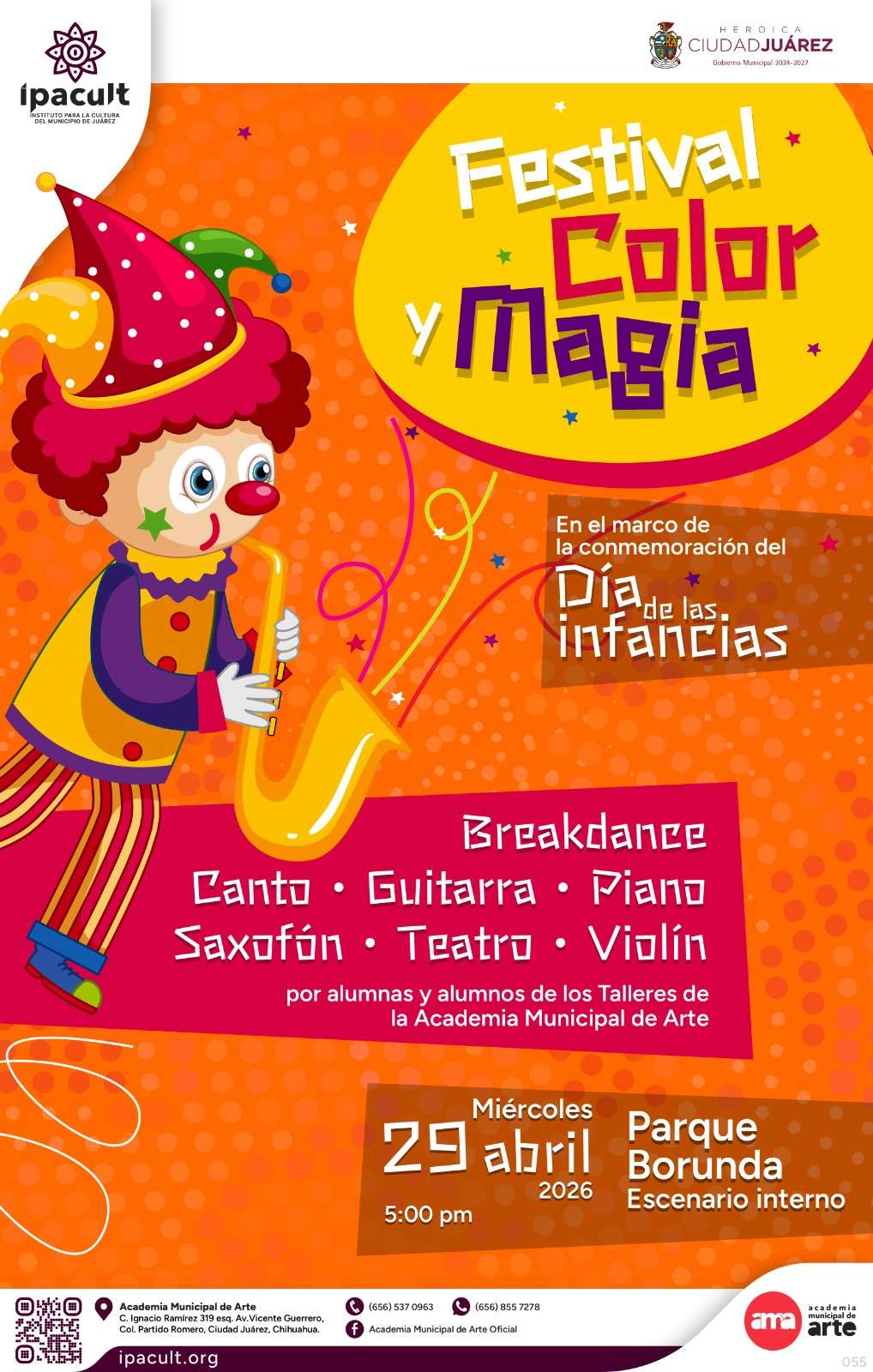 Realizan mañana festival por Día de la Niñez en el Parque Borunda 