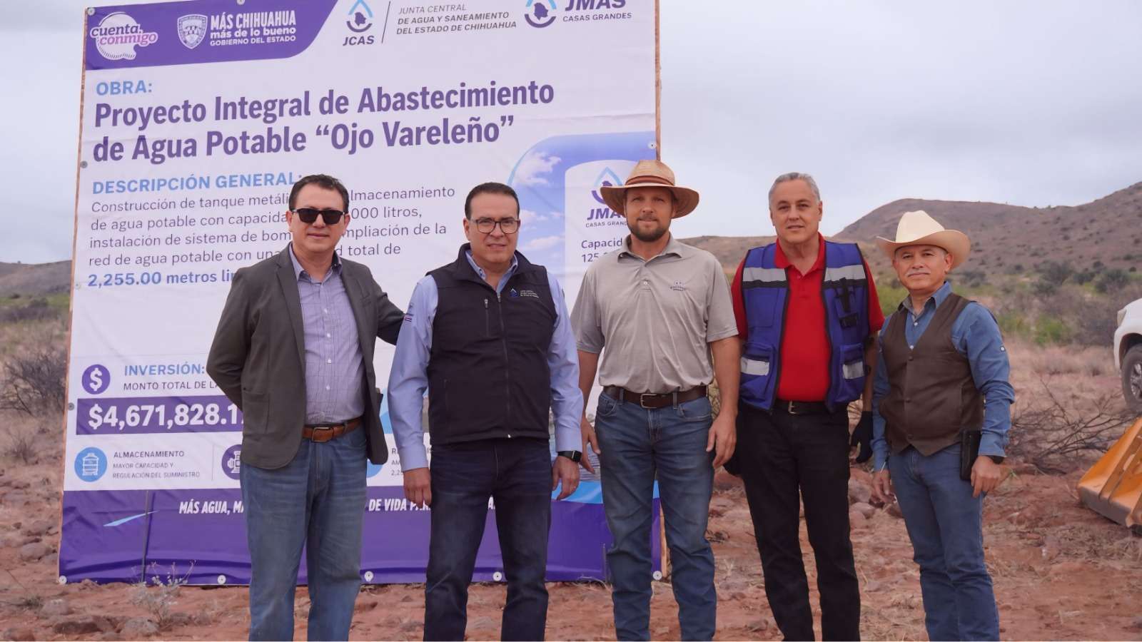 Arrancan Jcas y Jmas Casas Grandes abastecimiento de agua potable 