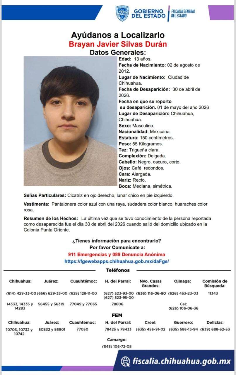 Desaparece un menor en la colonia Punta Oriente 