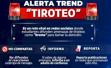 Emiten Alerta por reto viral Tiroteo en redes sociales 