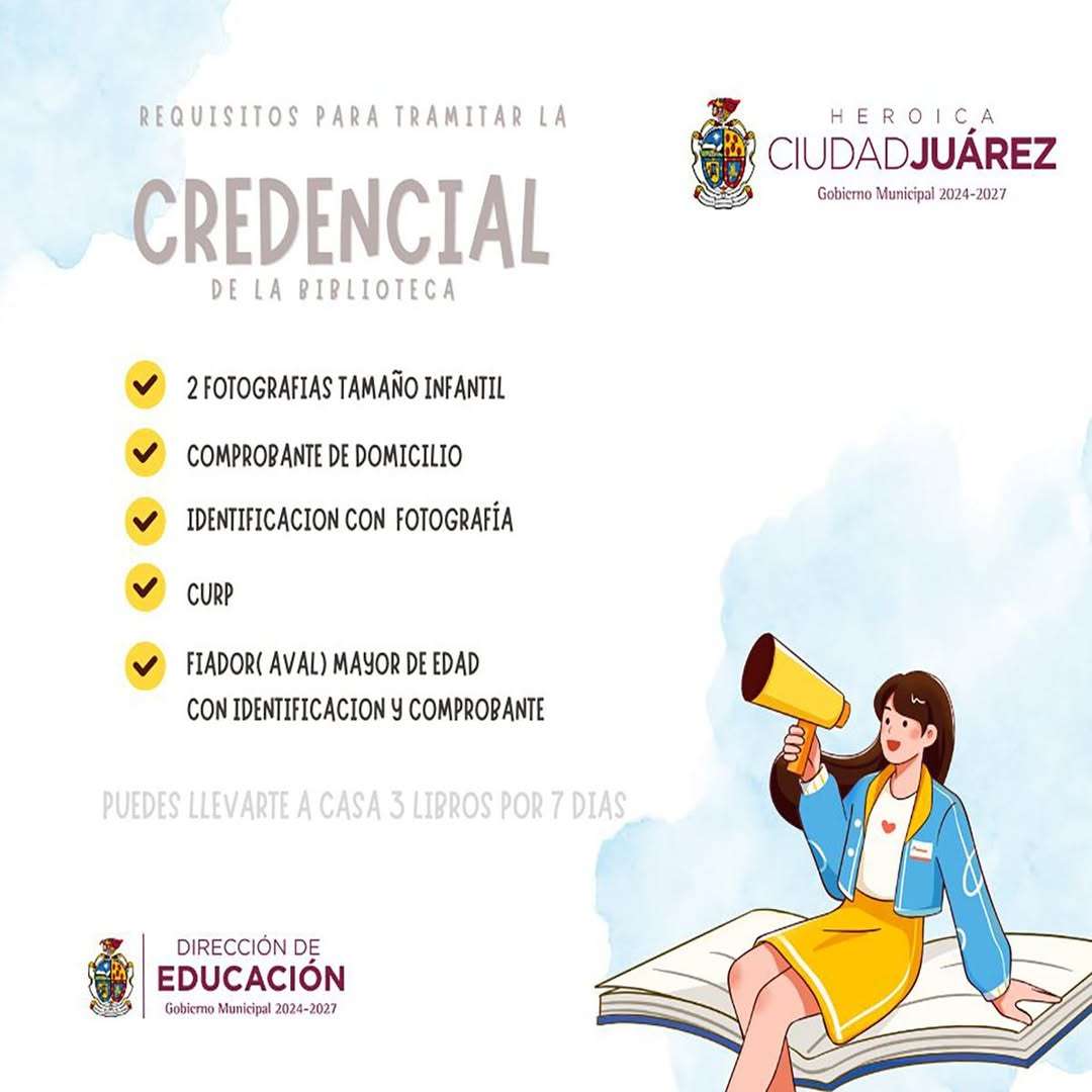 Invitan a niñas y niños a tramitar credencial de bibliotecas municipales
