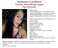 Buscan a Carmen Rosa Monge López; desapareció en Cuauhtémoc