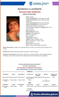 Buscan a un desaparecido en la colonia Lebaron
