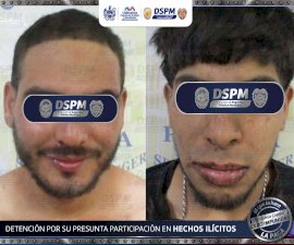 Detienen a dos probables asaltantes de gasolinera 