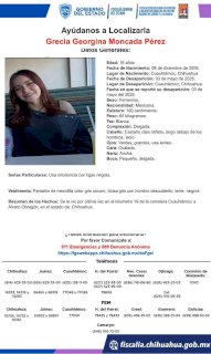 Desaparece jovencita en carretera Cuauhtémoc–Álvaro Obregón