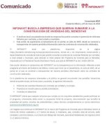 Buscan a empresas que quieran sumarse a construcción de viviendas Bienestar
