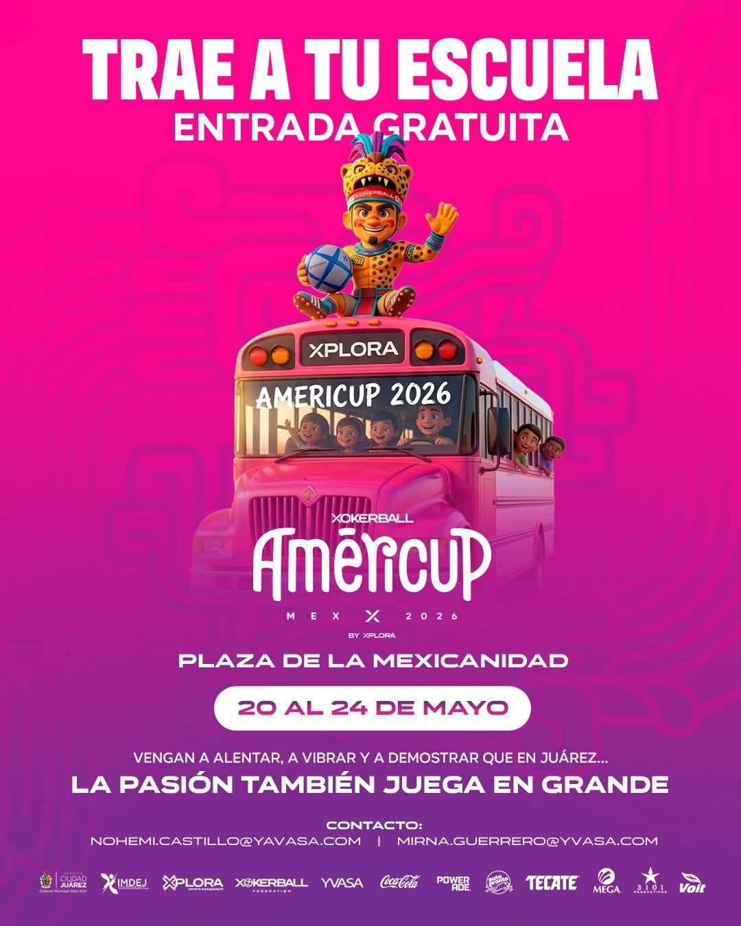 Facilitan acceso gratuito de escuelas al torneo Xokerball AmeriCup 2026