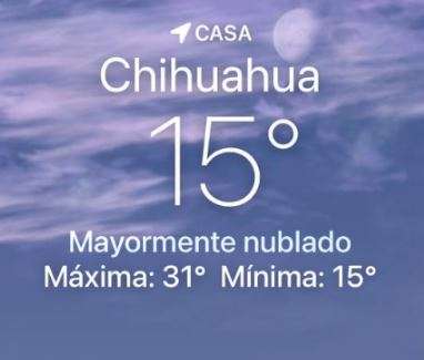Amanece frío con temperatura de 15 grados centígrados 