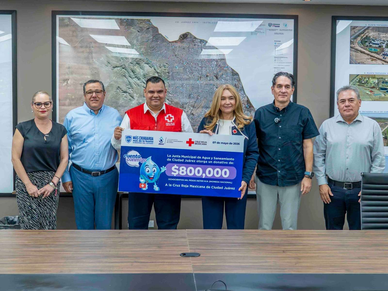 Entrega JMAS donativo de 800 mil pesos a Cruz Roja Mexicana
