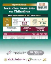 Combaten brigadistas tres incendios activos en la zona serrana