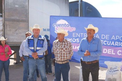 Entrega Diputado apoyos al campo en Jiménez para enfrentar la sequía 