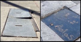 Siguen registros dañados como trampas para peatones en el centro