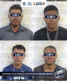 Detienen a cuatro por posesión de droga en la ciudad 