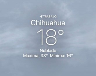 Se espera tarde nubosa con máxima de 33 grados centígrados 