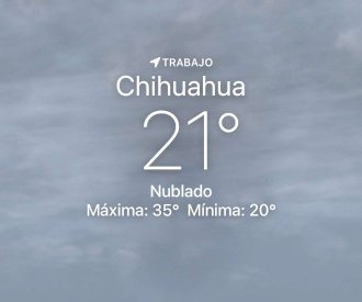 Se espera día nuboso con máxima de 35 grados centígrados 