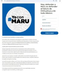 Crean sitio web de apoyo a Maru Campos
