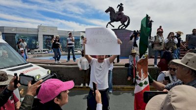 Sufre agresión ciudadano por manifestarse en contra de Morena
