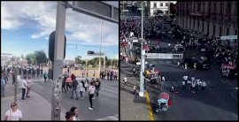 Registran rápida retirada de asistentes de la marcha y mitin morenista